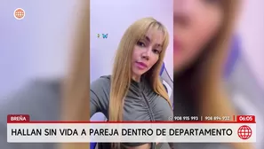 Pareja hallada muerta en departamento de Breña este jueves. Foto y video: AN 