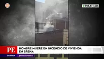 Hombre murió en incendio en Breña. Foto y video: América Noticias