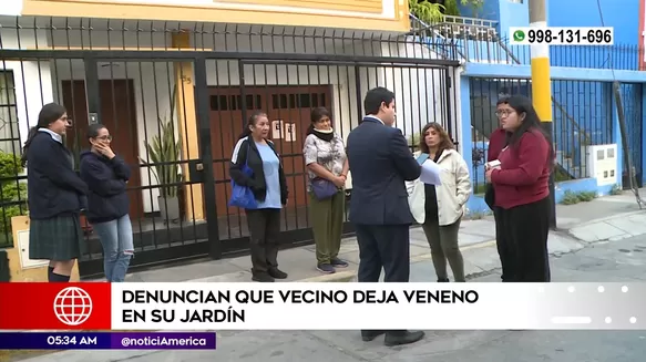 Denuncian que vecino deja veneno en jardín. Foto: América Noticias