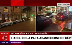 Breña: Vehículos hacen larga fila para abastecerse de GLP - Noticias de brena