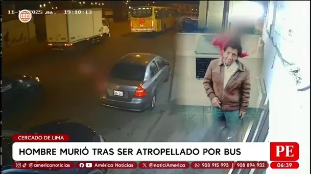 Anciano muere atropellado por bus en Cercado de Lima/ América Noticias Anciano muere atropellado por bus en Cercado de Lima/ América Noticias