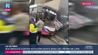 Bus choca contra estación Santa Rosa del Metro de Lima en SJL