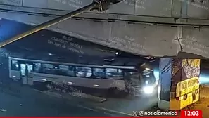 Bus del Corredor Morado choca en San Juan de Lurigancho. Foto y video: América Noticias