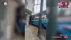 Bus fuera de control choca contra tienda en Chorrillos