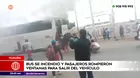 Bus se incendió y pasajeros rompieron ventanas para escapar