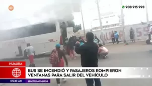 Bus se incendió en Huaura. Foto y video: América Noticias