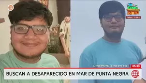 Buscan a estudiante desaparecido en mar de Punta Negra. Foto y video: América Noticias