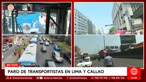 Buses de ‘Los Chinos’ protestan por conductor asesinado. Foto y video: América TV