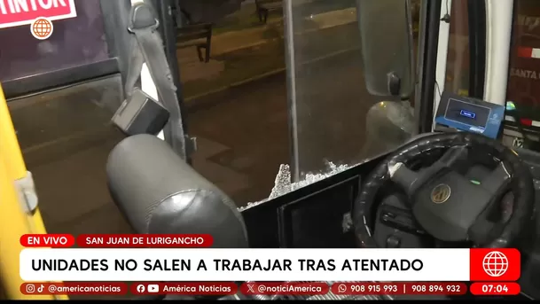 Unidades no salen a trabajar tras atentado en San Juan de Lurigancho. Foto: América Noticias