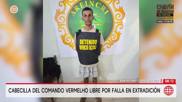 Cabecilla del Comando Vermelho libre por falla en extradición/ Unidad de Investigación