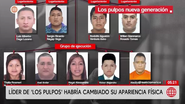 Cabecilla de Los Pulpos habría cambiado su apariencia física. Foto: Unidad de investigación