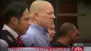 Estadounidense Joshua David Brown fue trasladado a la Sala Penal. Foto: captura América Noticias