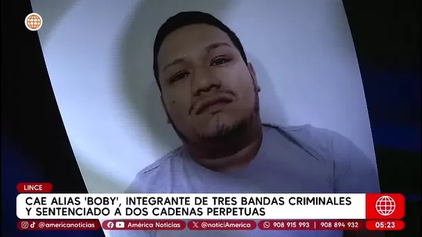 Cae alias Boby, sentenciado a cadena perpetua por sicariato. Foto: América Noticias