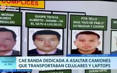 Cae banda dedicada a asaltar camiones que transportaban celulares y laptops  - Noticias de asociacion-cultural-taurina-del-peru