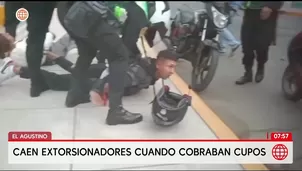 Capturan a Los Ajustadores del Agustino por cobro de cupos. Foto y video: AN