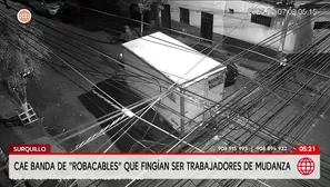 Cae banda de robacables que fingía realizar mudanzas en Surquillo. Foto y video: América Noticias