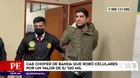 Cae chofer de banda que robó celulares por un valor de 120 mil soles