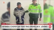Cae chofer que huyó tras atropellar a universitarios en Pasco