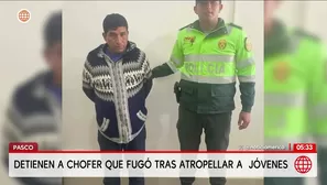 Detienen a chofer que huyó tras atropellar a universitarios en Pasco. Foto y video: América Noticias