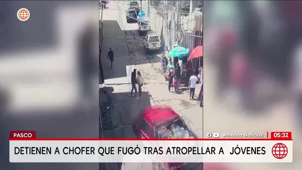 Detienen a chofer que huyó tras atropellar a universitarios en Pasco. Foto: América Noticias