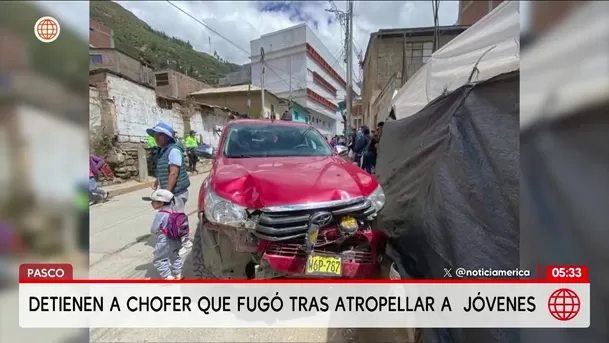 Detienen a chofer que huyó tras atropellar a universitarios en Pasco. Foto: América Noticias