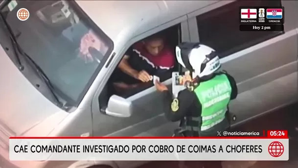 Cae comandante investigado por cobro de coimas a choferes. Foto: Unidad de investigación Cae comandante investigado por cobro de coimas a choferes. Foto: Unidad de investigación