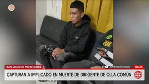 Capturan a implicado en crimen de dirigente de olla común en San Juan de Miraflores. Foto y video: América Noticias