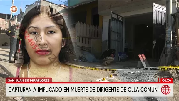 Capturan a implicado en crimen de dirigente de olla común en San Juan de Miraflores. Foto: América Noticias Capturan a implicado en crimen de dirigente de olla común en San Juan de Miraflores. Foto: América Noticias