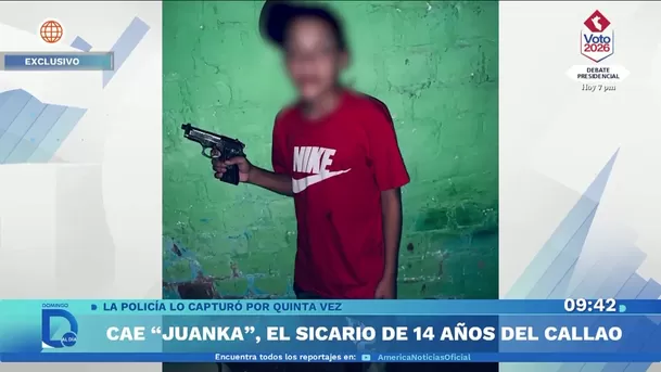 Cae "Juanka": El sicario de 14 años del Callao. Foto: Domingo al día Cae "Juanka": El sicario de 14 años del Callao. Foto: Domingo al día