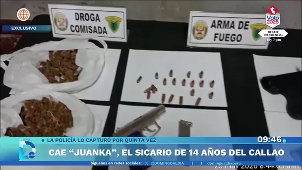 Cae "Juanka": El sicario de 14 años del Callao. Foto: Domingo al día Cae "Juanka": El sicario de 14 años del Callao. Foto: Domingo al día