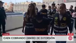 Cae pareja de extorsionadores cuando retiraban dinero en Comas/ América Noticias