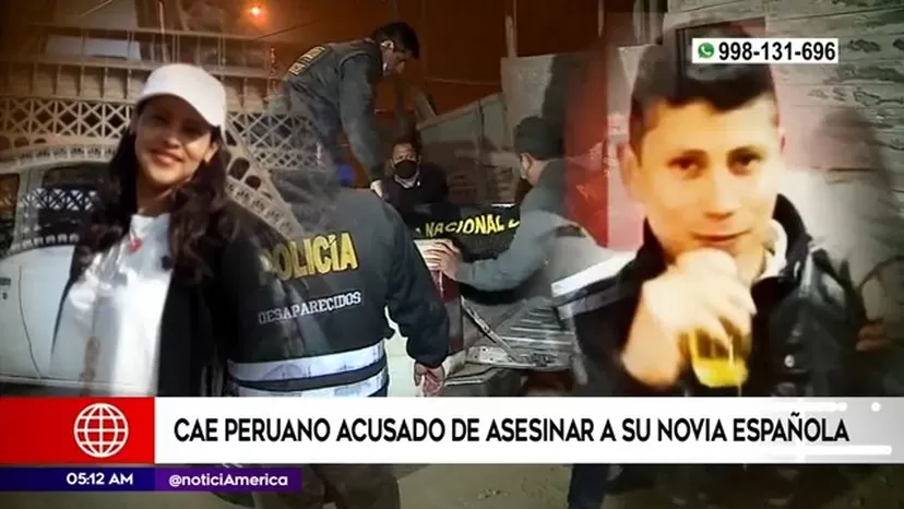 Cae peruano acusado de asesinar a su novia española