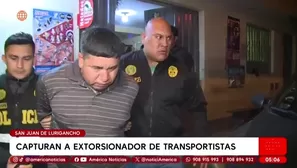 Capturan a extorsionador de transportistas en San Juan de Lurigancho. Foto y video: América Noticias