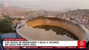 Cae techo de reservorio y deja a vecinos sin agua por cinco días en San Juan de Lurigancho. Foto y video: América Noticias
