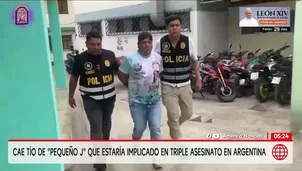 Cae tío de alias Pequeño J que estaría implicado en triple asesinato en Argentina. Foto y video: América Noticias