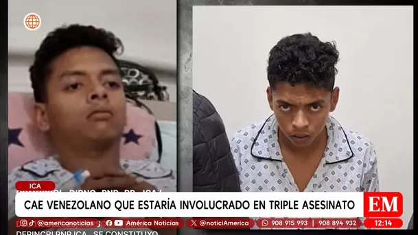 Cae venezolano implicado en triple asesinato ocurrido en Ica. Foto: América TV