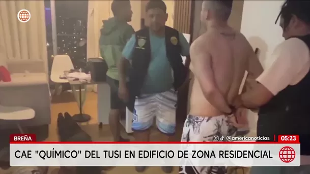 Caen alias El Químico y banda que fabricaba tusi en Breña. Foto: América Noticias