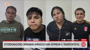 La Policía Nacional capturó a cuatro presuntos integrantes de la banda criminal “Los Chukis”, organización señalada de extorsionar a transportistas en el Callao mediante amenazas y ataques a balazos./ Video: América Noticias