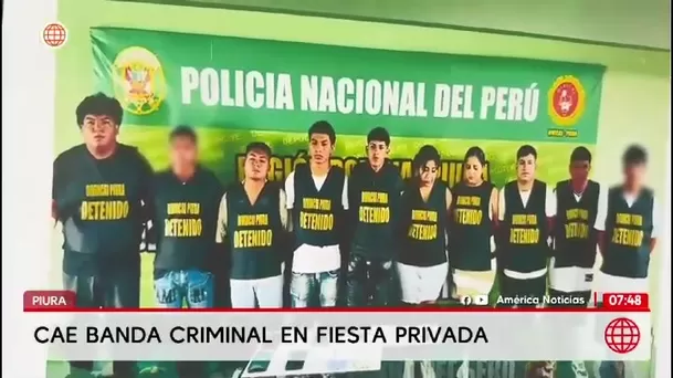 Piura: capturan a banda ‘Los Rápidos del Norte’ en fiesta/ América Noticias