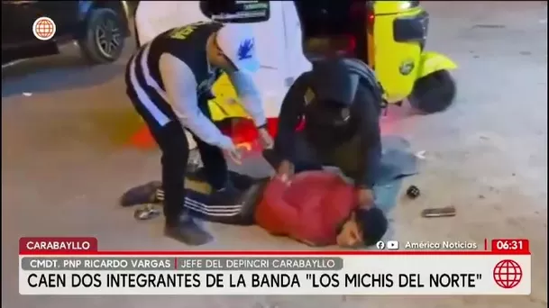 La Policía Nacional capturó a dos presuntos integrantes de la banda Los Michis del Norte/ América Noticias