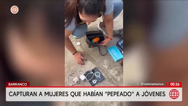 Caen peperas que asaltaron a jóvenes en Barranco. Foto: América Noticias