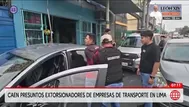 Caen presuntos extorsionadores de empresas de transporte en Lima