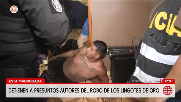 Caen sospechosos de robo de lingotes de oro en megaoperativo. Foto: América Noticias