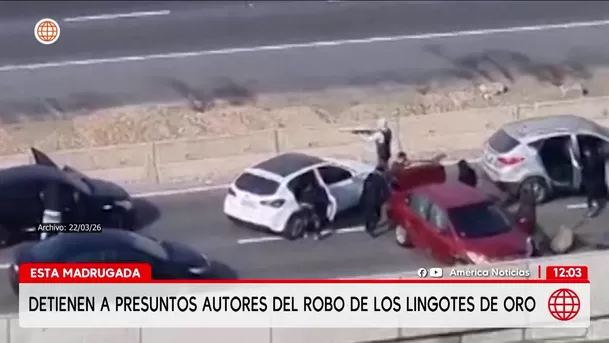 Caen sospechosos de robo de lingotes de oro en megaoperativo. Foto: América Noticias