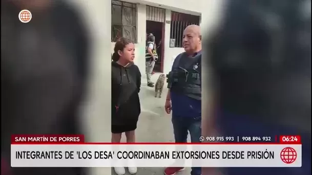 Caen tres por extorsión vinculada a reos de los D.E.S.A/ América Noticias Caen tres por extorsión vinculada a reos de los D.E.S.A/ América Noticias