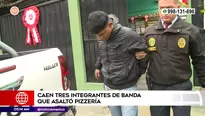 Policía capturó a integrantes de banda que asaltó pizzería. Foto y video: Unidad de investigación