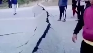 Carretera dañada une Cajabamba con Cajamarca.