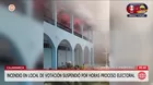 Cajamarca: Incendio en local de votación suspende por horas sufragio