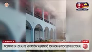 Cajamarca: Incendio en local de votación suspende por horas sufragio