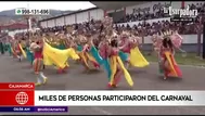 Cajamarca: Miles de personas participaron del carnaval